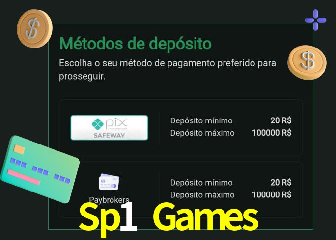 O cassino Sp1 Games oferece uma grande variedade de métodos de pagamento